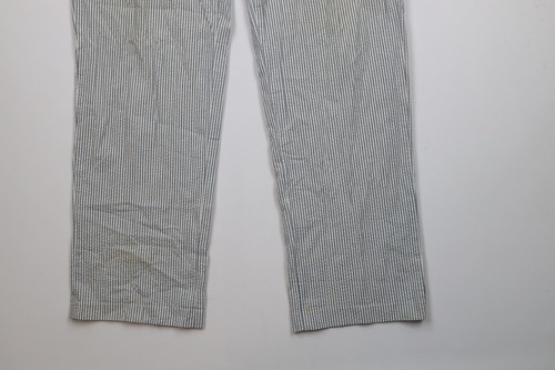 Vintage 90s J Crew Mens 38x36 Pinstriped Seersucker Wide Leg Chino Pants Cotton Item image 4