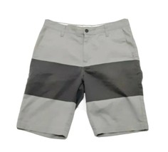 Volcom Shorts Men&#39;s 32 Gray Stripe Golf Sport Casual - £19.12 GBP