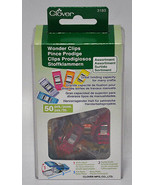 Clover Assorted Color Wonder Clips 50 Pieces 3183 - £18.32 GBP