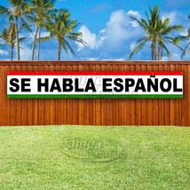 Se Habla Espanol Advertising Vinyl Banner Flag Sign Large Huge Xxl Spanish - £22.52 GBP+