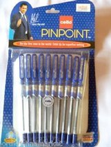 8 X 10 X Cello Pinpoint Fine Write Ball Point Pen Blue Ink 0.5 Mm Tip - £38.65 GBP