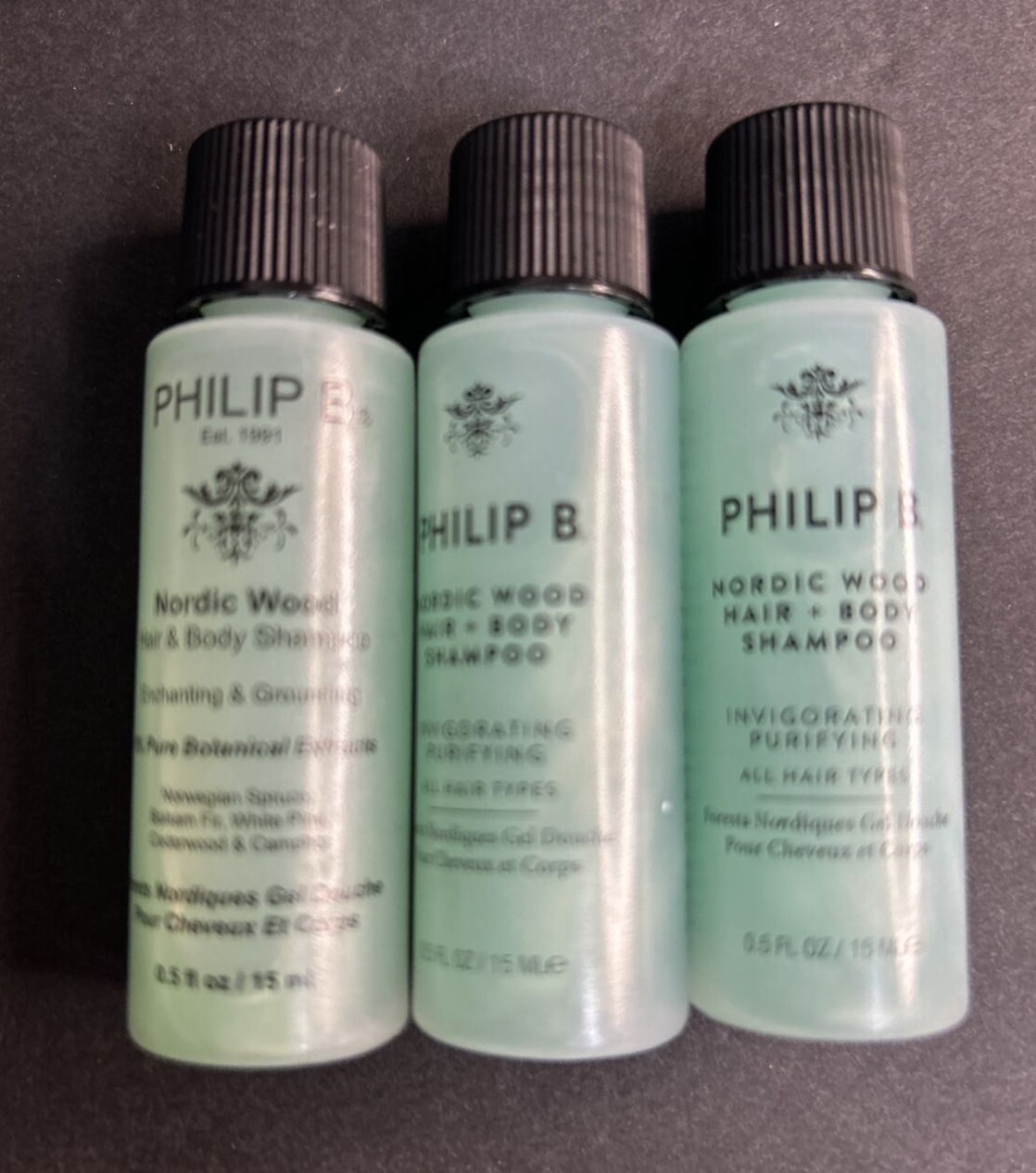(3) Philip B Nordic Wood Hair & Body Shampoo - NEW! - $14.01