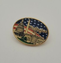 Washington DC Enamel Lapel Pin Travel Souvenir Traub Co. Inc. - $24.55