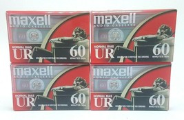 Lot of 4 New Sealed MAXELL UR 60 Minute Blank Audio Cassette Tapes - $9.85