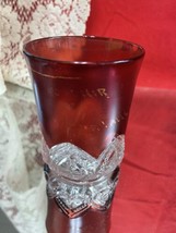 Antique EAPG Ruby Red Stained Souvenir Glass Cup Niagara Falls - £4.67 GBP