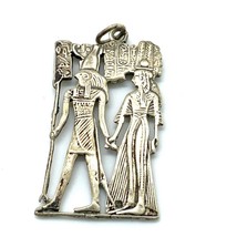 Vintage Sterling Silver Signed 925 Ancient Egyptian King and Queen Charm... - $54.45