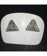 Triangle Cuff Links With Palm Trees Silver Tone Fun Detail - €6,07 EUR