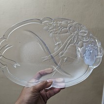 Mikasa Celebrations Holiday Bells Christmas 12in Glass Candy Platter Dish - $14.84