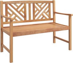 Tangkula Patio Acacia Wood Bench, 2-Person Outdoor Loveseat, 800 Lbs Max Load - $155.99