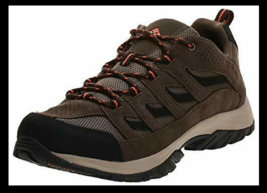 NEW With Box Columbia Men&#39;s Brown Crestwood Leather Hiking Shoe Omni-Grip # 13   - £82.22 GBP