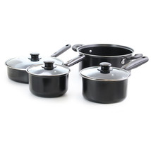 Better Chef 7 Piece Deluxe Non-Stick Cookware Set in Black - £58.17 GBP