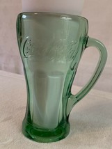 MINT! Green Coca-Cola Glass with Handle Mug Cup Libbey 14oz Heavy VINTAGE Coke - £7.08 GBP