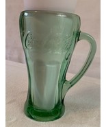 MINT! Green Coca-Cola Glass with Handle Mug Cup Libbey 14oz Heavy VINTAG... - £6.99 GBP