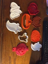 Lot of 9 Vintage Wilton And Kellogg’s Halloween Cookie Cutters Rice Kris... - $18.83