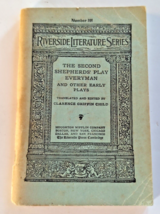 1938 Riverside Literature Series The Second Shepherd&#39;s Play Everyman &amp; Other Pla - £10.38 GBP
