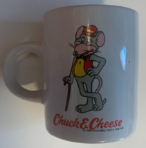 Vintage 1986 Showbiz Pizza Chuck E Cheese Mini Coffee Mug Espresso Ceramic - £11.81 GBP