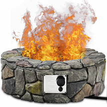 28&quot; Propane Gas Pit Outdoor 40,000 BTUs Stone Finish Lava Rocks Cover - $370.99