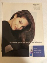 1990s Head And Shoulders Shampoo Vintage Print Ad Vanessa Marcil PA2 - £8.03 GBP