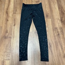 Terez Womens Black Cheetah Foil UpLift Leggings Printed Yoga Pants Size Small - £38.24 GBP