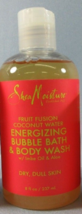 Shea Moisture Fruit Fusion Coconut Water Energizing Bubble Bath &amp; Body Wash 8 oz - £14.12 GBP