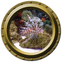 Lionshead Tropical Fish - Porthole Wall Decal - £11.01 GBP