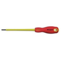 Westward 1Yxj9 Insulated Slotted Screwdriver 1/8 In Round - £11.06 GBP