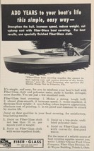 1954 Print Ad Fiber Glass Boat Covering Libbey-Owens Ford Glass Company - £10.65 GBP