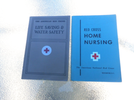 2 BOOKS-RED Cross Home Nursing &amp; Life Saving, Water SAFETY-L@@K! - £6.00 GBP