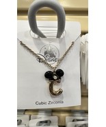 Disney Parks Mickey Mouse Ears Cubic Zirconia Letter C Gold Color Neckla... - $642.52 MXN
