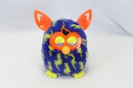 Furby Boom Blue Yellow Lightning Bolts Orange Ears #A6120 Tested Works! - £39.15 GBP