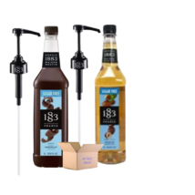 1883 Sugar Free Syrup, 2 Pack with 2 Pumps, 2 Flavors-Chocolate &amp; Hazelnut - £38.75 GBP