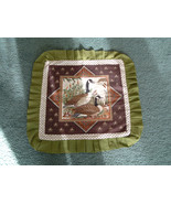 vintage handmade mallard geese duck pillow cover sham country shabby chi... - $19.75