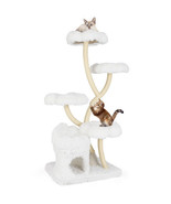 Freestanding Cat Tower with four Flower-shaped Platforms and Sisal Scrat... - $6,738.62 MXN