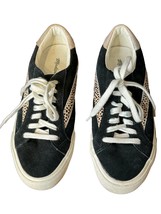 Madewell Women Shoes Sidewalk Low Top Animal Print Leather Sneakers  AA1... - £35.81 GBP