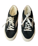 Madewell Women Shoes Sidewalk Low Top Animal Print Leather Sneakers  AA1... - £35.81 GBP