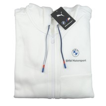 Puma BMW M Motorsport White Hooded Full Zip Sweat Jacket Mens Size Mediu... - $64.95
