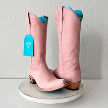 Lane EMMA JANE Pink Leather Cowboy Boots Womens 8.5 Western Wear Snip To... - $158.40