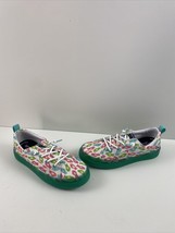 NWOB Sperry CREST VIBE White/Multicolor Fish Print Canvas Boat Shoes Girl’s 2 M - £18.48 GBP