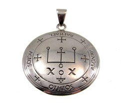 Solid 925 Sterling Silver Sigil of the Archangel Raphael Seal of Solomon Pendant - £47.48 GBP