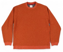 Topo Designs Global Sweater Mens XL Orange Wool Blend Long Sleeve Crewneck - $35.77