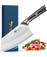 High-end Cleaver Knife 7 Inch for Vegetable and Boneless Meat, Razor Sha... - $3,078.92 MXN