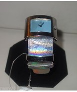 ROBERTO CAVALLI &#39;MOLLA&#39; silver LEATHER WATCH new $335 - $2,533.06 MXN