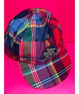$80 Ralph Lauren Polo Red Tartan Checker 100% Cotton Flannel baseball Ca... - $54.44