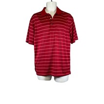 ChampionsTour Mens Size Medium Red Striped Polo Golf Shirt - £8.17 GBP