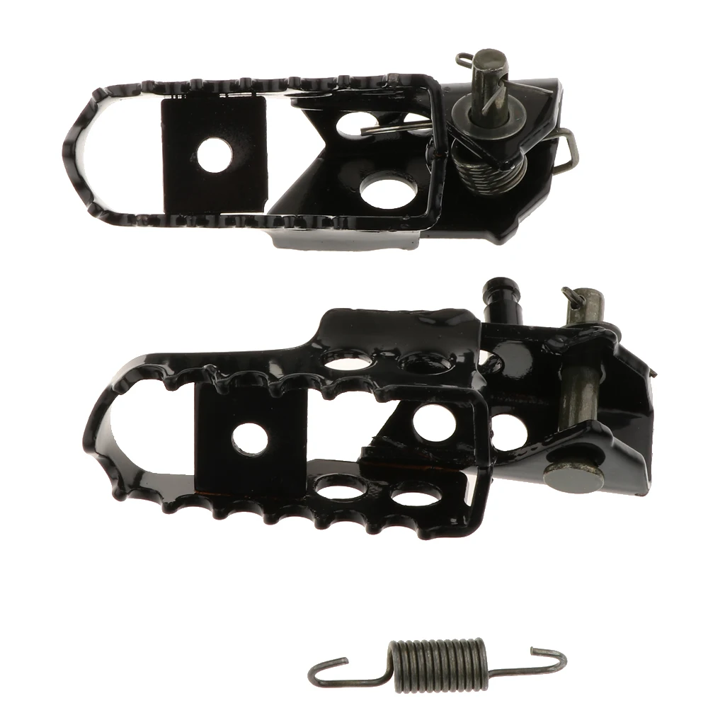 Pair Motorcycle Front Footrests Foot Peg Pedals + Spring for Yamaha Tricker - $20.61