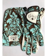 Neue Damen GLOVE IT Brown Türkis Damsk Golf Handschuh Größe Groß - $18.21