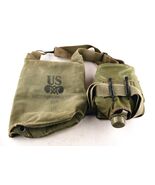 *Vintage US Military Field Protective Gas Mask Bag w Canteen - $14.01 CAD