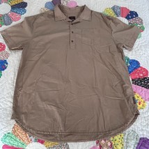 Mens Prana Organic Cotton Shirt SS Polo Beige Khaki XL - $19.99