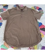 Mens Prana Organic Cotton Shirt SS Polo Beige Khaki XL - $366.16 MXN