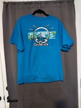 Sea World T-Shirt Large Blue Teal Vintage 1990s Delta Magnum * - $20.33 CAD
